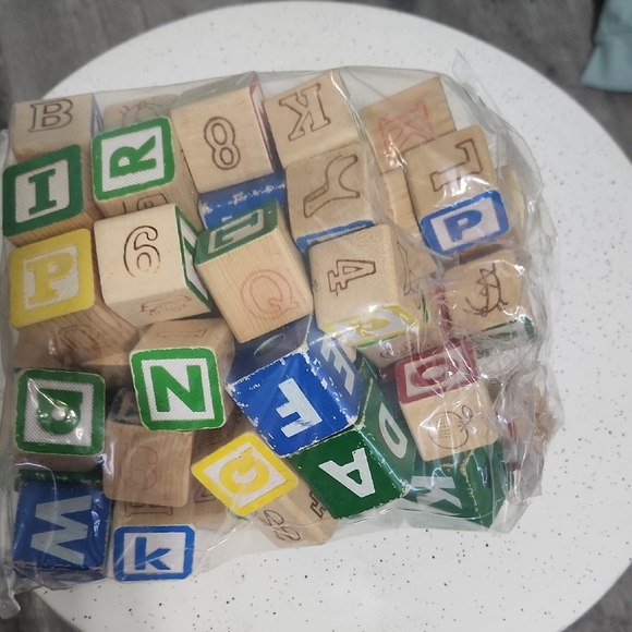 Colorful Alphabet and Number Wooden Blocks Set - Picture 1 of 1